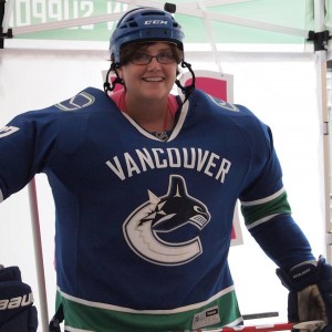 Vivian Walker, shown supporting the good ole' Vancouver Canucks, is the newest addition to the Chilliwack Museum & Historical Societies Board of Trustees. She is a real "champion" of local history! 