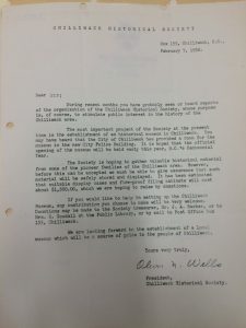Oliver Wells fundraising letter, Feb. 1958. 